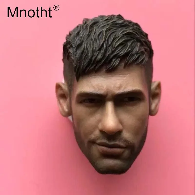 Mnotht мужской солдат Барселона Неймар голова резьба Модель 1:6 футбольной звезды