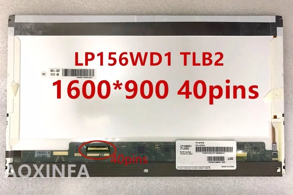 

15.6'' laptop lcd screen LTN156KT02 LTN156KT04 LP156WD1 B156RW01 for E6520 and E6530 notebook led display 1600*900 40pin
