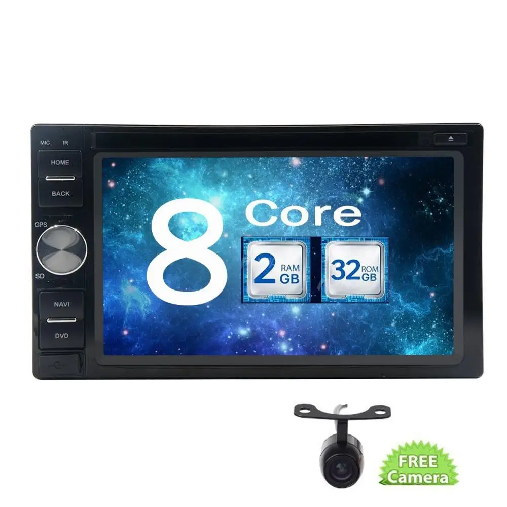6 2 'ƈ din Восьмиядерный Wifi Mirrorlink Android 7 1 автомобильный аудио стерео в тире