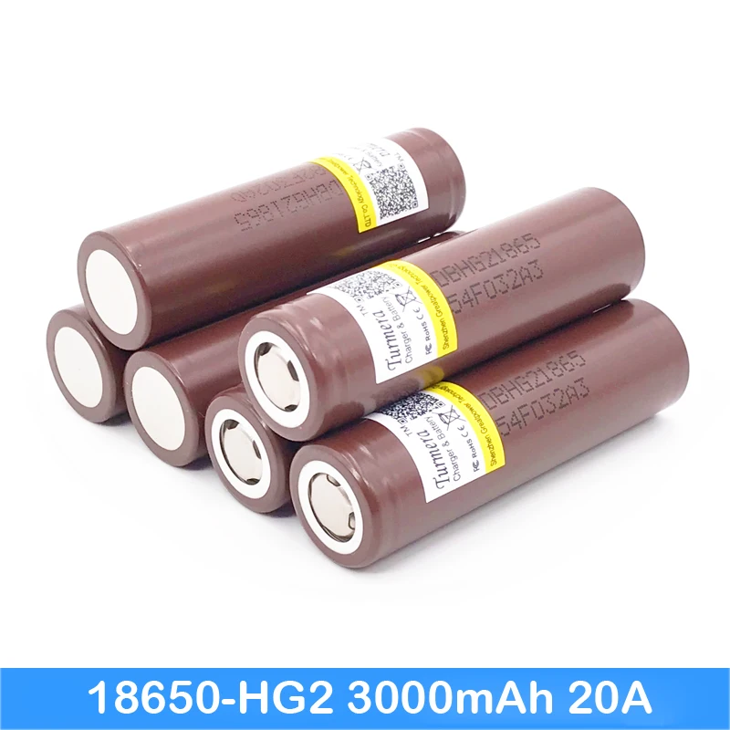 Turmera 2019 HG2 18650 аккумулятор 3000 мАч перезаряжаемый для электронных сигарет мощный