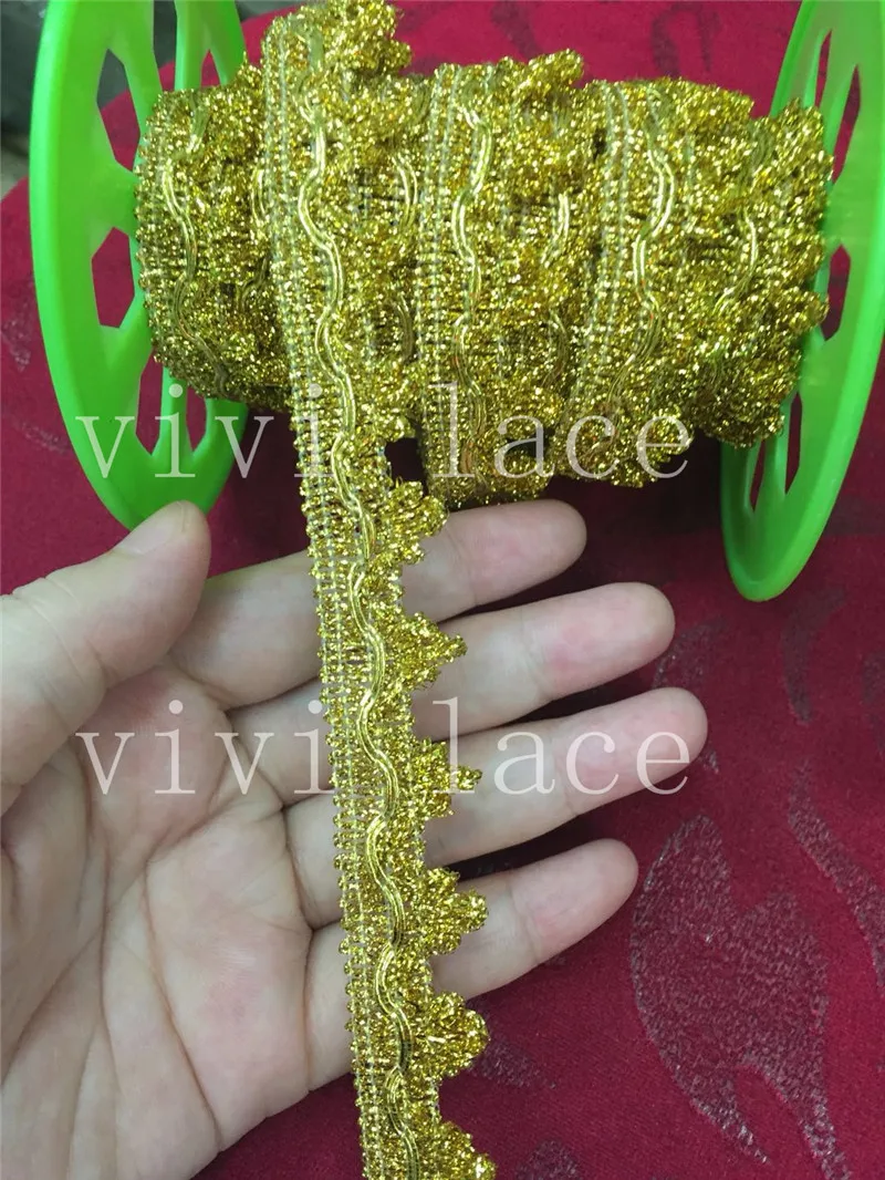 WE001# 200YARDS/LOT GOOD QUALITY GOLD WEBBING FOR OF WEDDING DRESS ACCESSORY/SAWING | Дом и сад