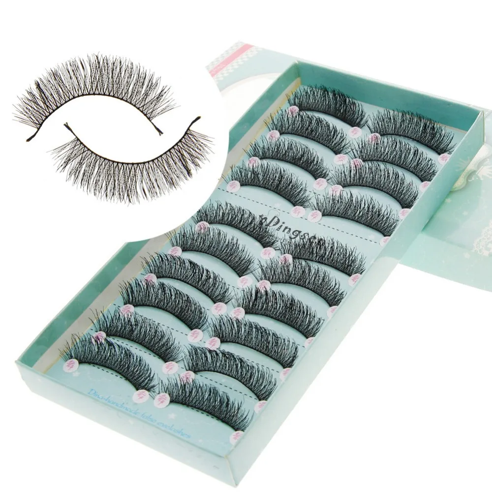 10 пар/компл. профессиональный черный натуральный длинный крест Поддельные