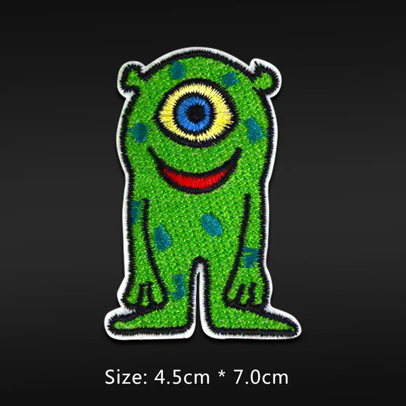 2 Mike Wazowski нашивки с вышивкой монстров, нашивки для одежды, нашивки для Бейджи для одежды, наклейки, Аппликации для одежды - Цвет: 2