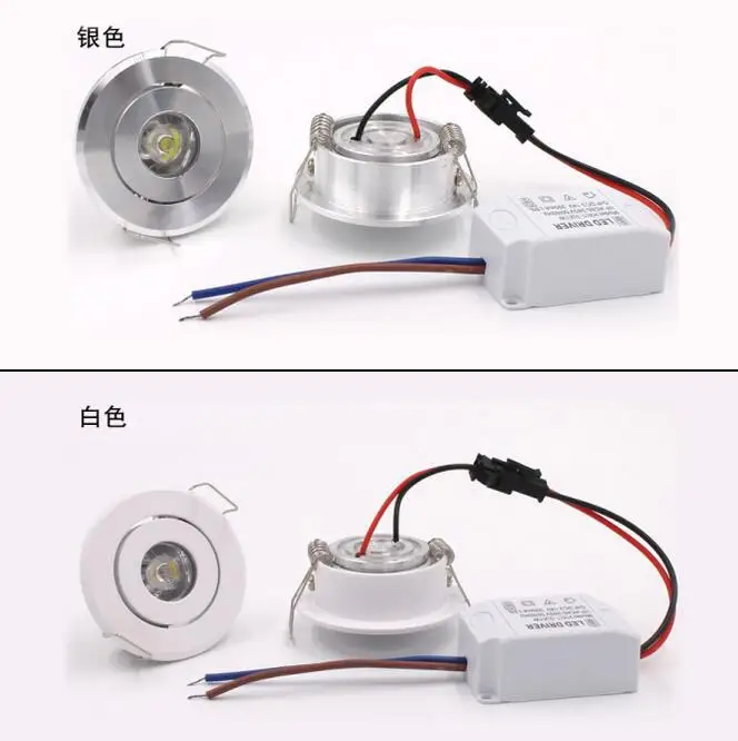 Встраиваемый светодиодный потолочный светильник высокой мощности 1 Вт