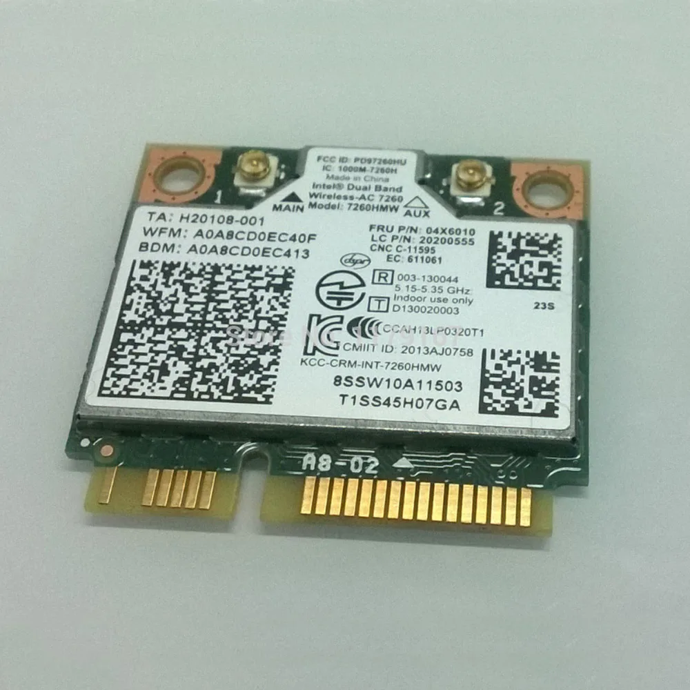 Int Двухдиапазонная Беспроводная 7260AC 7260HMW 802.11b/g/n/ac и BT4.0 карта для lenovo Thinkpad S540 E540 серии, FRU 04x6010 20200555