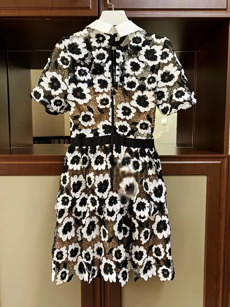 

High Quality 2019 Summer New Self Portrait Dress Womens Floral Lace Runway Dress Elegant Ladies Mini Party Dresses Vestidos