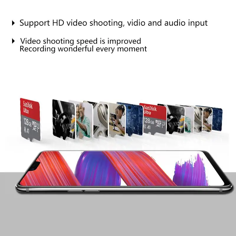 Sandisk Class 10 Micro sd карта 128 ГБ SDXC TF карты 32 Гб карта памяти 64 Гб Microsd 16 Гб оригинальная SDHC MINI sd карта Бесплатный адаптер