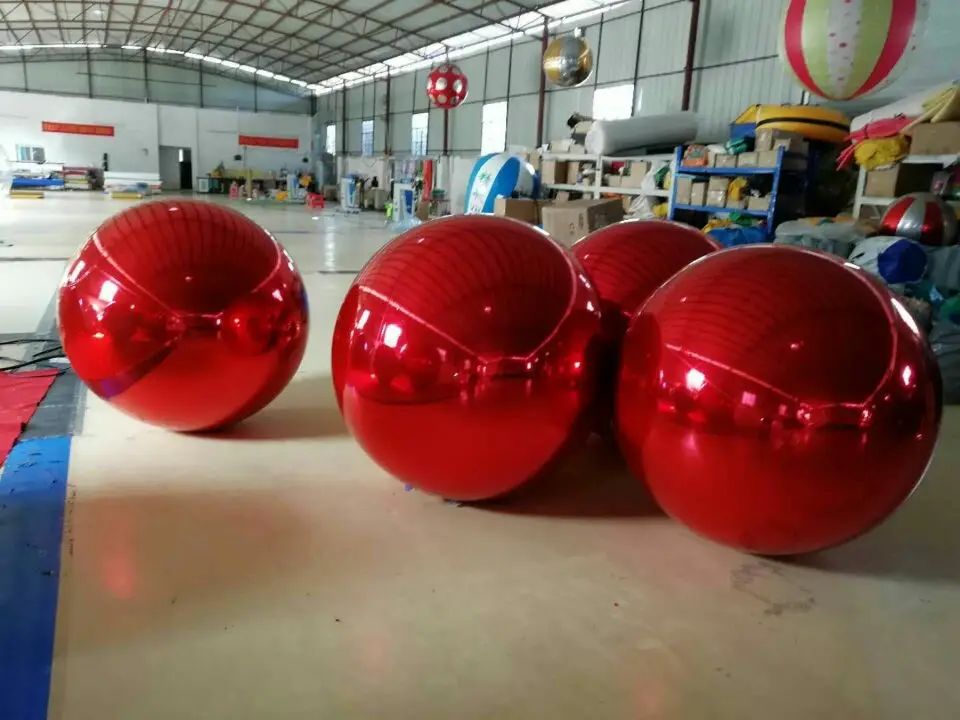 Акция красный надувной зеркальный шар 0 8 м/надувной рекламный для