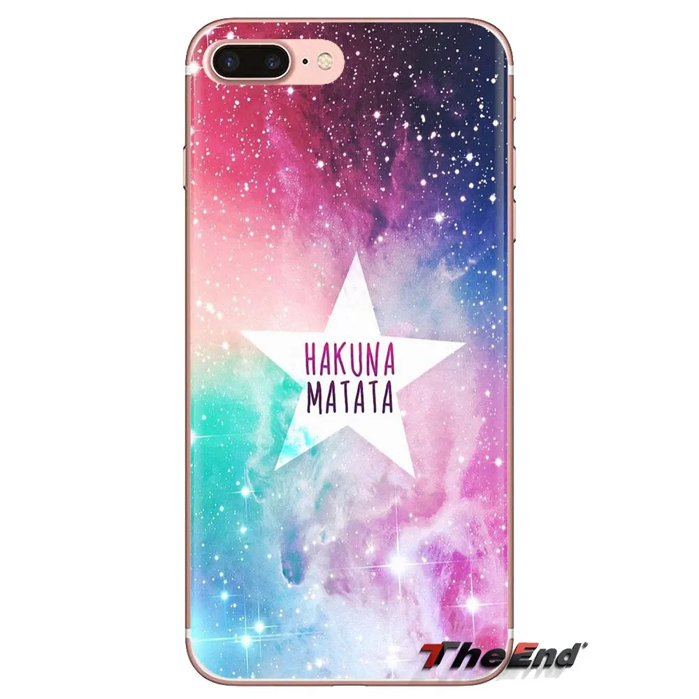 Hakuna Matata мягкие прозрачные чехлы для Samsung Galaxy S3 S4 S5 Mini S6 S7 Edge S8 S9 S10 Plus Note 3 4 5 8 9 |