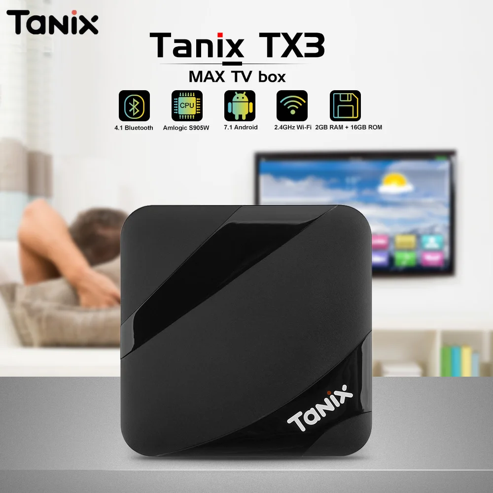 Tanix TX3 Max умный ТВ Box Android 7 1 коробка Amlogic S905W 2 Гб Оперативная память 16 Встроенная 4