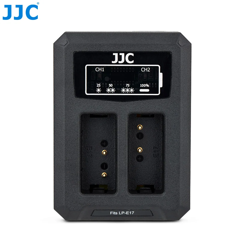 JJC USB двойное зарядное устройство для Canon LP-E17 LPE17 на камеру EOS M5 M6 Mark II M6 M3 77D 800D 760D 750D заменяет LC-E17C LC-E17