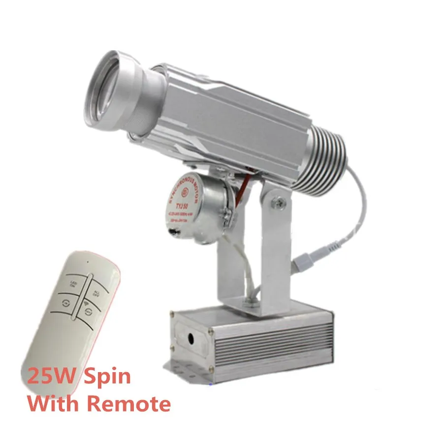 25W Spinning Remote Гобо логотип проектор 15 Вт 25 Вт 45 Вт реклама магазин торговый центр Ресторан Добро пожаловать Лазерная Тень Дизайн собственный логотип индивидуальный дисплей Реклама Foo - Цвет: 25W Spinning Remote