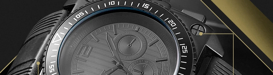 Reloj Hombre SINOBI Ретро Мужские часы военные часы черные силиконовые квадратные кварцевые часы с большим циферблатом мужские часы Прямая