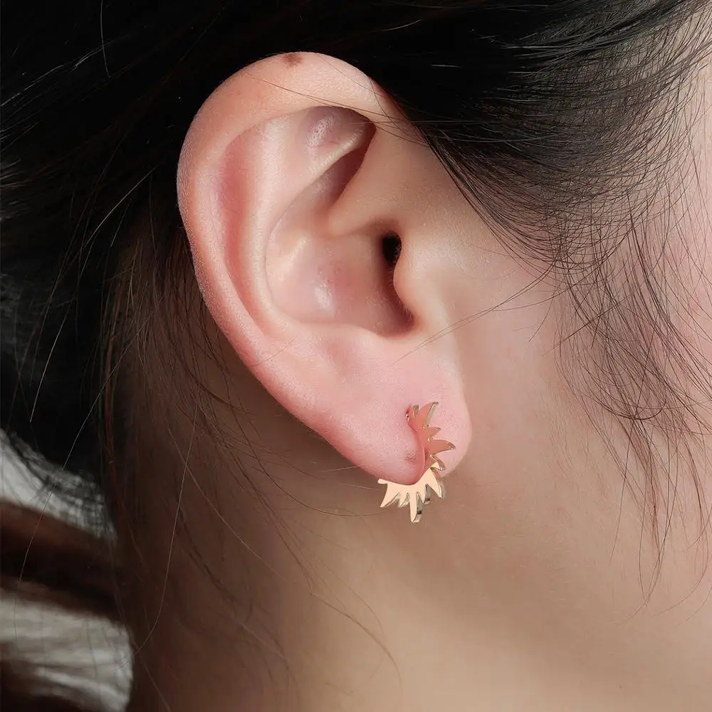 Чандлер из нержавеющей стали плоские Шипы Шпильки Серьги Tribal Sun Hoops Ушные oorbellen Femme