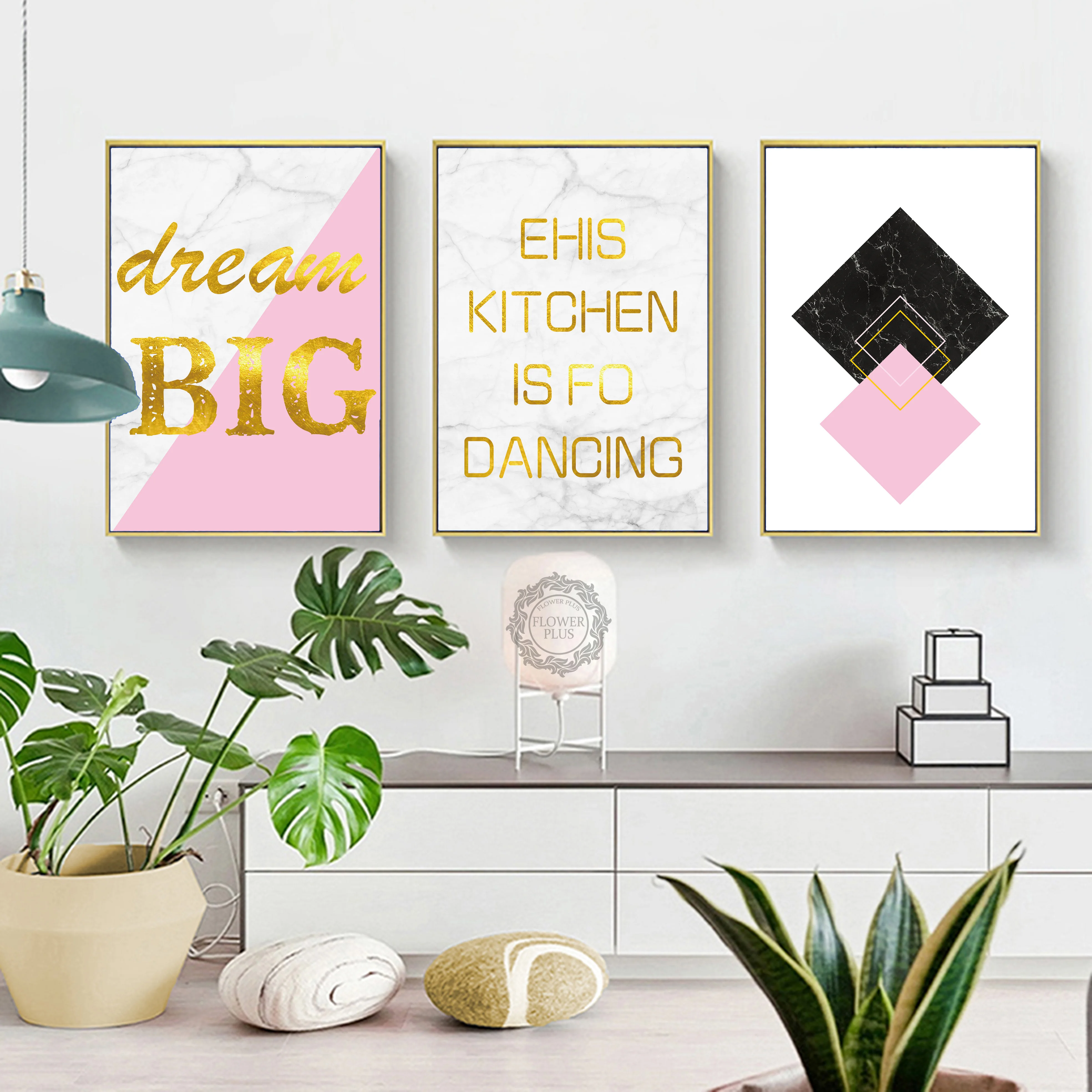 Геометрическая Картина на холсте в скандинавском стиле настенное искусство