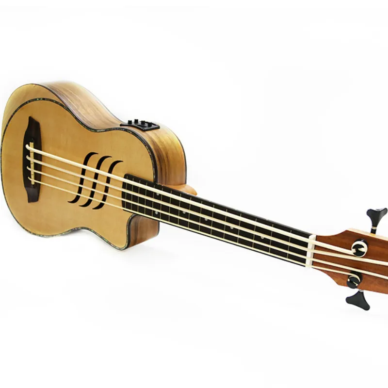 Электрическая цельная ель безрезная укулеле бас 30 дюймов Ubass гитара 4 струны мини