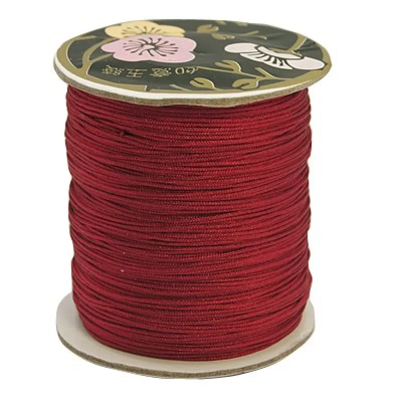 0,8 мм около 120 м/рулон нейлоновой нити, нейлоновый шнур для плетения ювелирных изделий лосось темно-красная мистироза