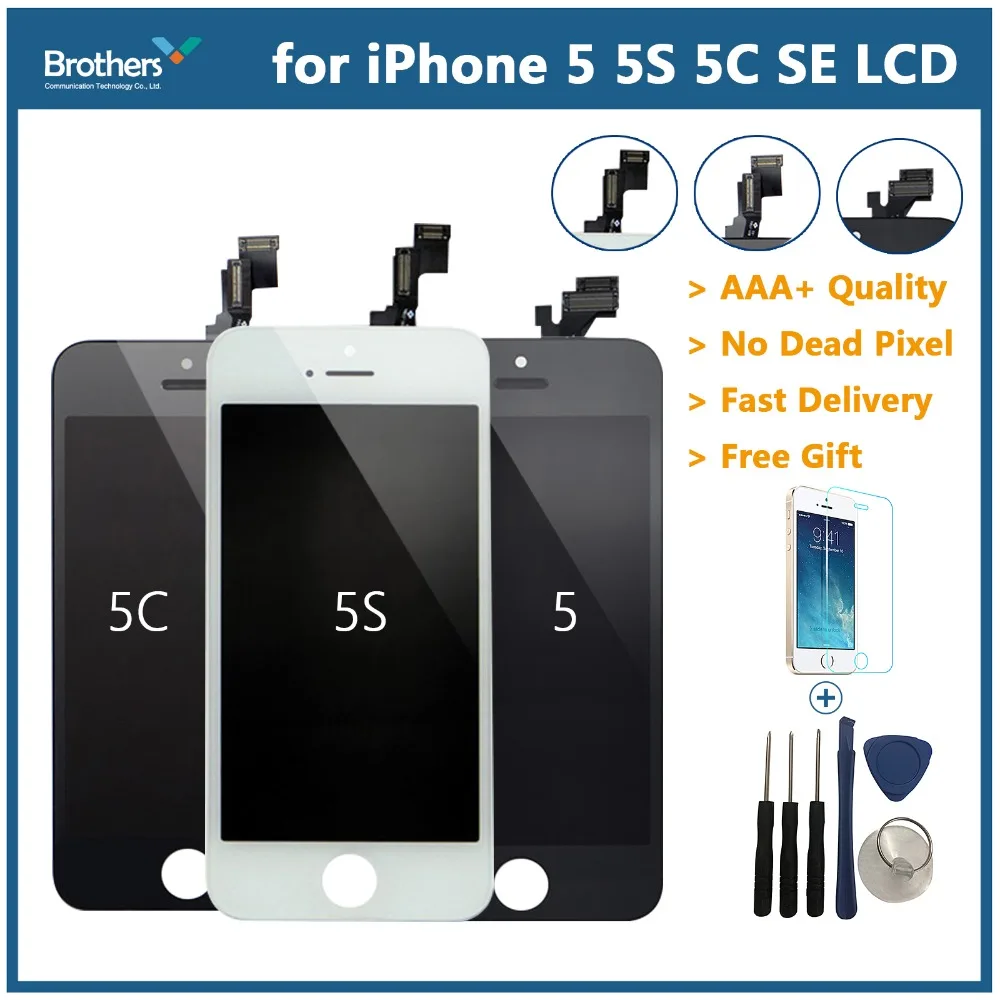 Для iPhone 5 5S ЖК-дисплей Дисплей Сенсорный экран планшета телефон замена монтажный