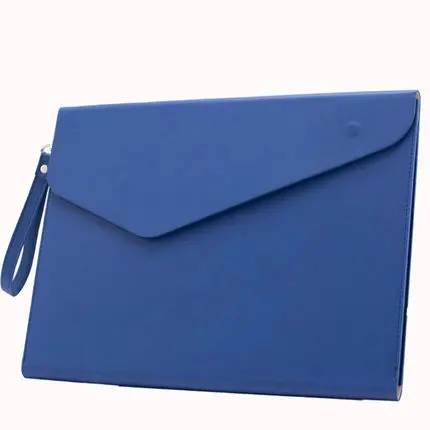 With Hand Strap Модная цветная кожаная папка А5 А4, Сумка для документов, Офисная папка, органайзер для документов с ремешком - Цвет: With Hand Strap