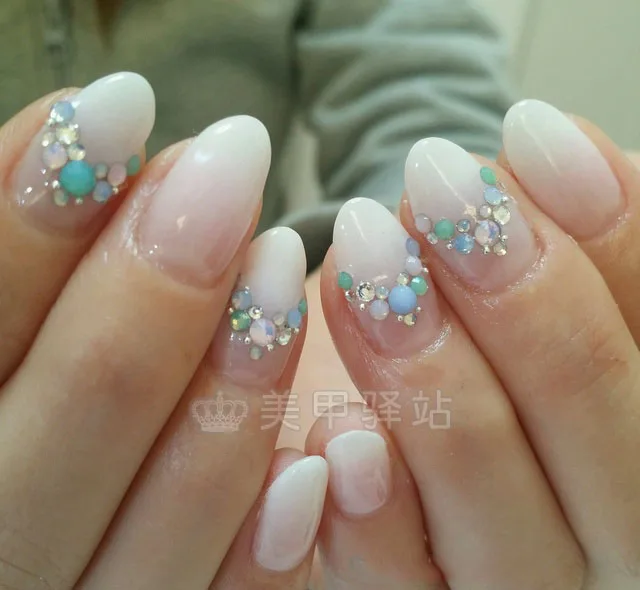 100 шт./лот розовые и белые опаловые Кристаллы с плоской задней стороной стразы для