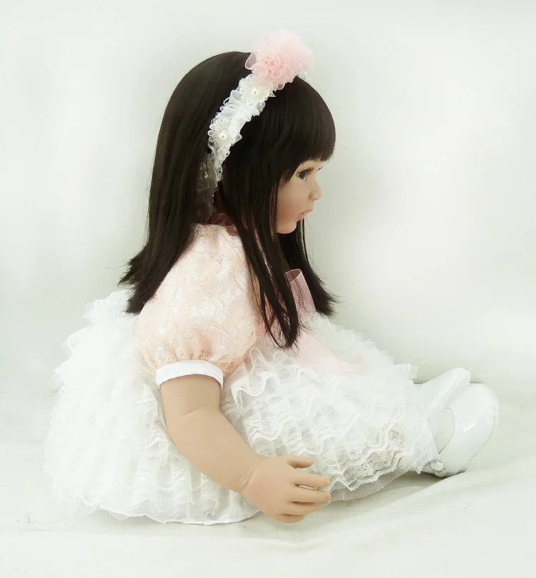 55 см 22 дюйма кукла принцессы Venyl Reborn для маленькой девочки подарок игрушки Bebe In