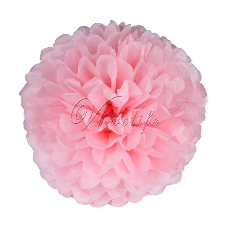 light pink 10 шт./лот, 8 дюймов, 10 дюймов, 15 дюймов, сделай сам, тканевая бумага, помпоны, мячи для поцелуев, реквизит для свадебной вечеринки, фестиваля, бумажные помпоны, место, ремесло, Декор - Цвет: light pink
