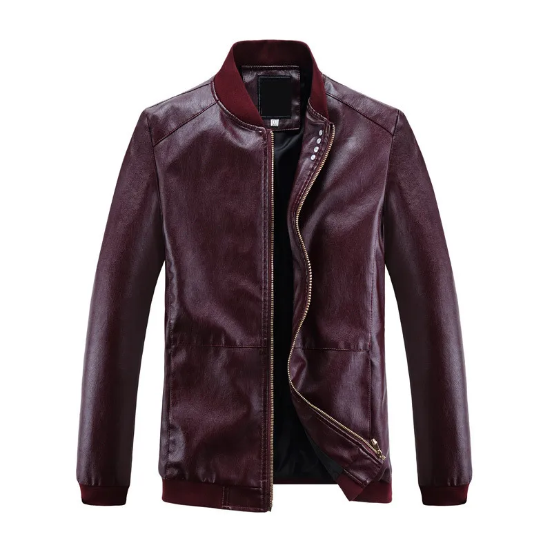 MRMT 2022 Brand New Men's Jackets Baseball Collar Overcoat for Male Youth Casual PU Leather Jacket Outer Wear Clothing Garment | Мужская