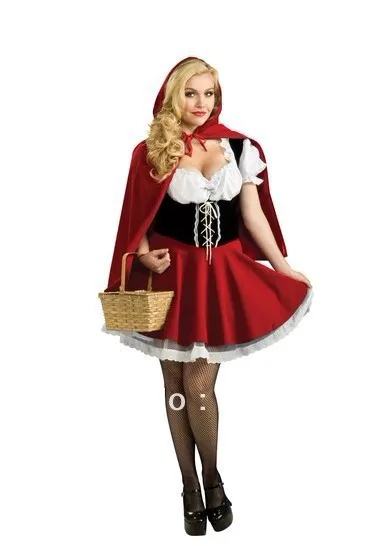 free shipping halloween costumes for women sexy cosplay little red riding hood fantasy game uniforms fancy dress outfit s-4xl |