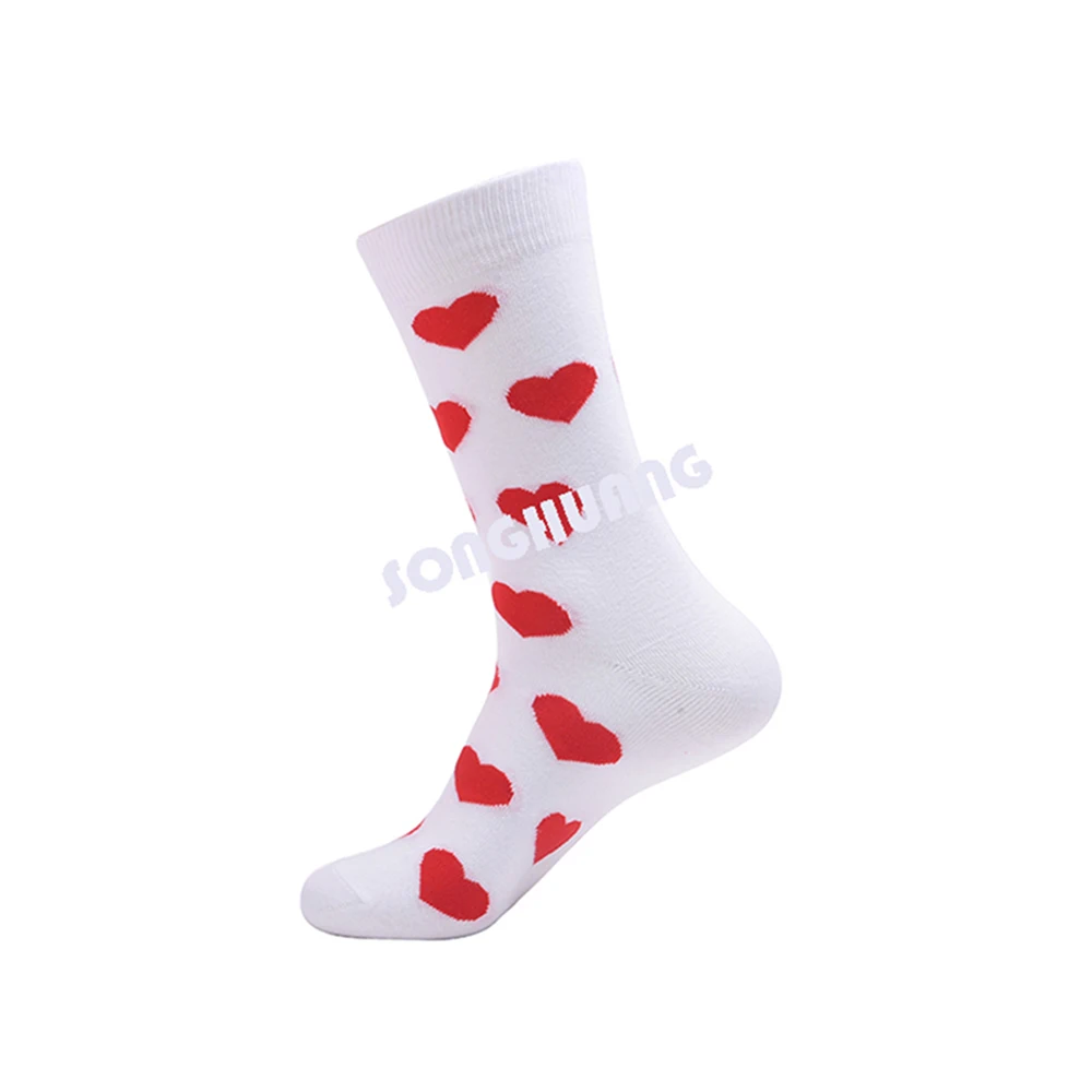 Love Носки с животными, Мультяшные женские, фламинго, ананас, собака, банан, овощи, фрукты, веселые, милые, женские, мужские, хип-хоп, Цветочные Носки - Цвет: Love
