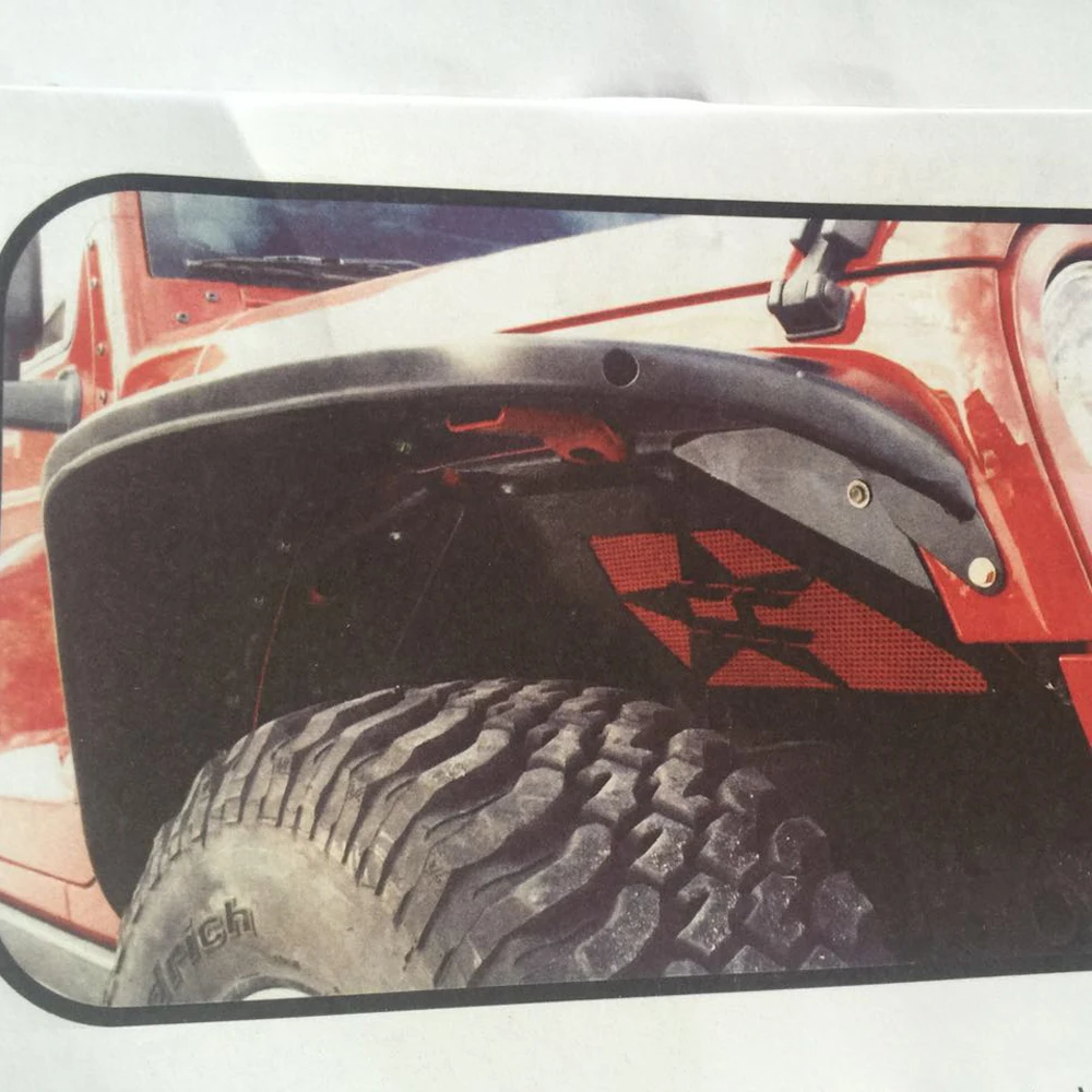 Комплект алюминиевых передних и внутренних крыльев J256 для Jeep Wrangler JK 07 17 Lantsun|wrangler