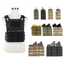 M4 AK AR Тактический MOLLE нейлон двойной/тройной подсумок тактический жилет винтовка пистолет маг мешок страйкбол принадлежности для охоты