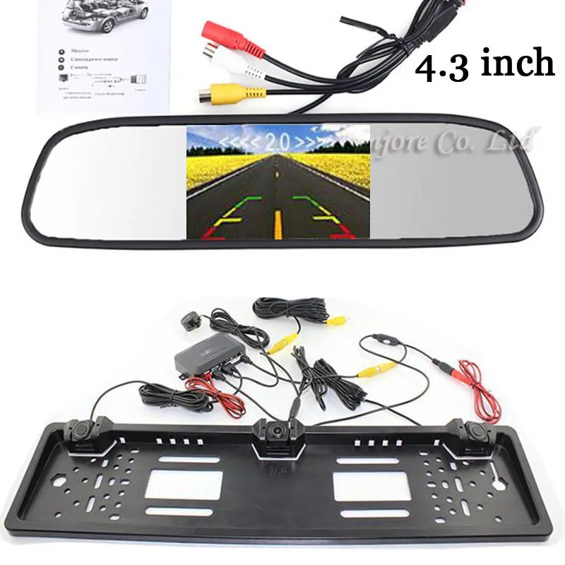 4 3 &quotавтомобильное зеркало заднего вида парковочный монитор видео парковочные