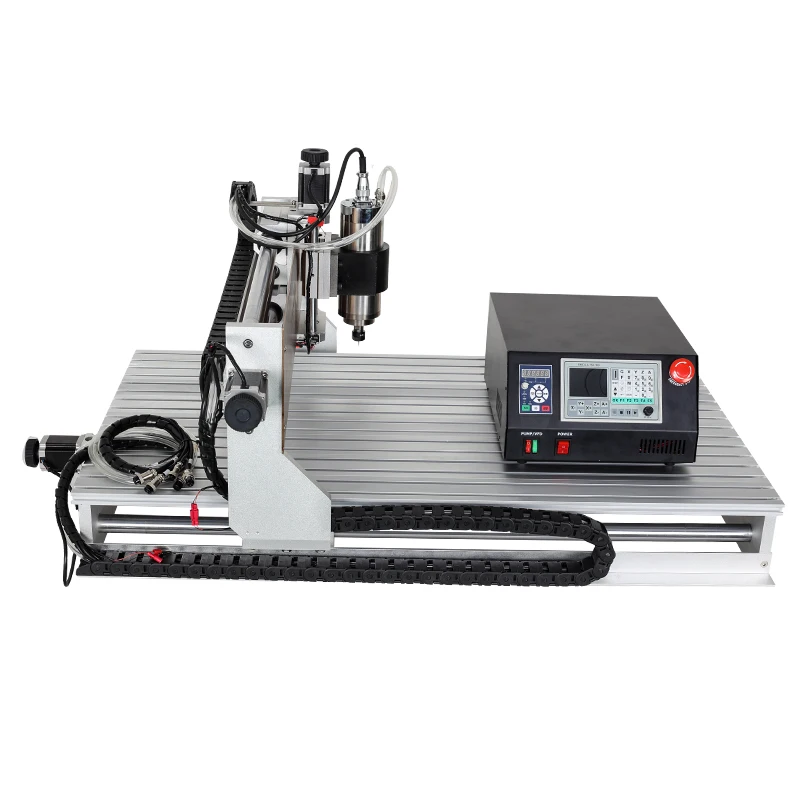 Мини фрезерный станок с ЧПУ для гравировки металла DSP CNC 6090 4 оси 2200 Вт водяное