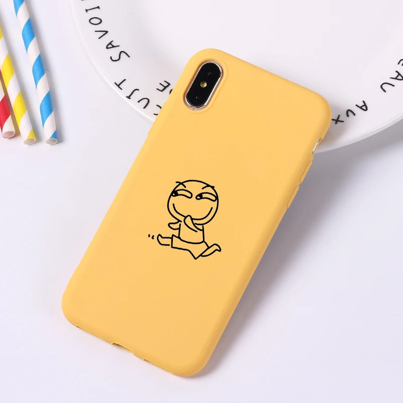 FGHGF мягкие чехлы для телефонов iphone XR X XS желтая Силиконовая задняя крышка 11 pro max 6 7 8