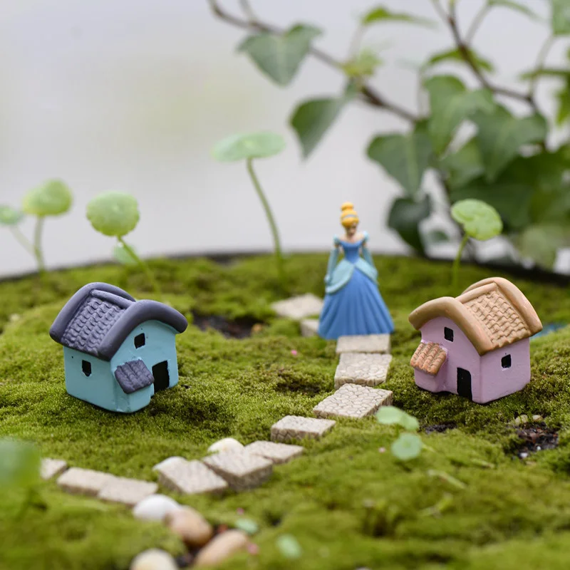 2019 1 шт. маленький белый дом DIY Смола Фея Сад ремесло украшение миниатюрный микро