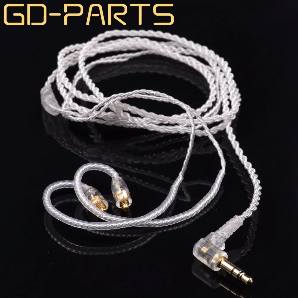 GD PARTS Hand Braid MMCX кабель для наушников телефона SE215 SE425 SE535 SE846 Hifi Silver OCC PVC провод