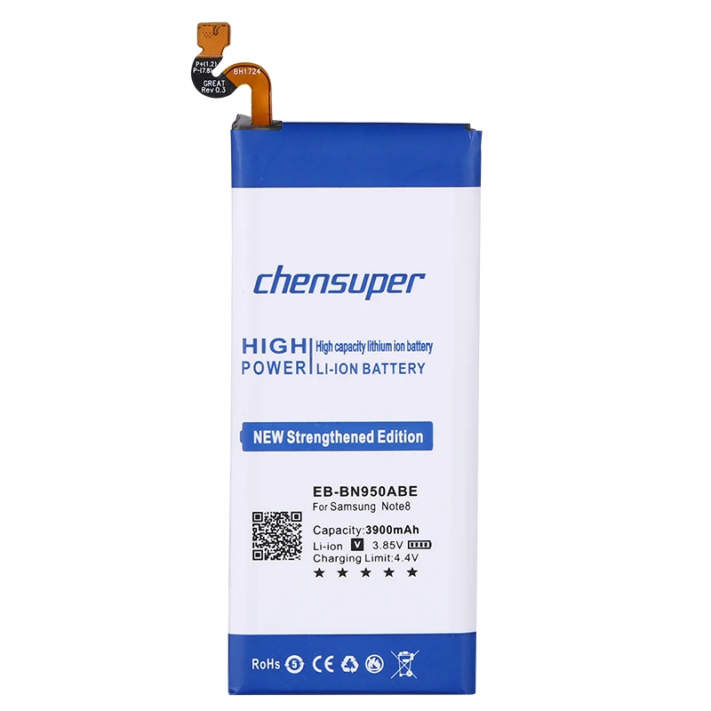Аккумулятор chensuper 3900 мАч для Samsung GALAXY Note 8 N950W N950F N950FD N9500 N9508 N950D N950J N950N N950U Подарочный