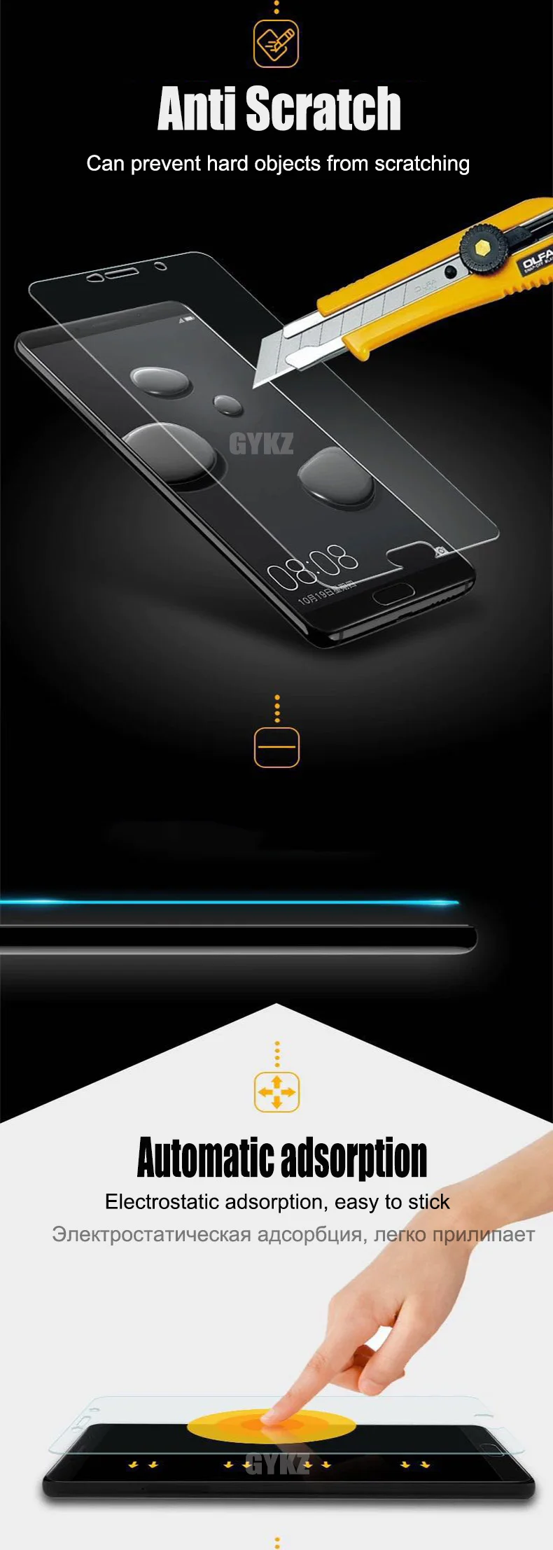 GYKZ Новинка 9H полноэкранное покрытие стекло для huawei mate 10 профессиональная защитная пленка анти Blu ray стекло для huawei mate 10 lite стеклянная пленка
