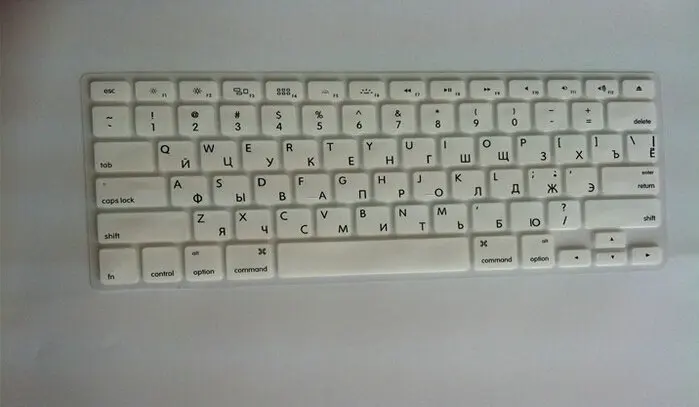 Русская версия США силиконовый мягкий чехол для клавиатуры протектор Mac Book Pro air