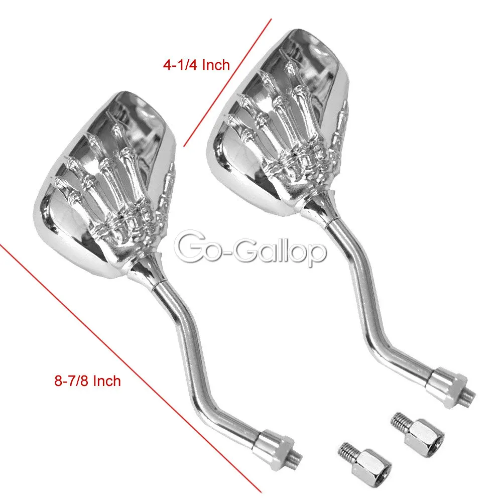 Череп Rearveiw зеркала для Honda VT Shadow Ace классический 500 700 750 1100 VTX1300/KAWASAKI VULCAN VN 800 900 1500 1600 крейсеров