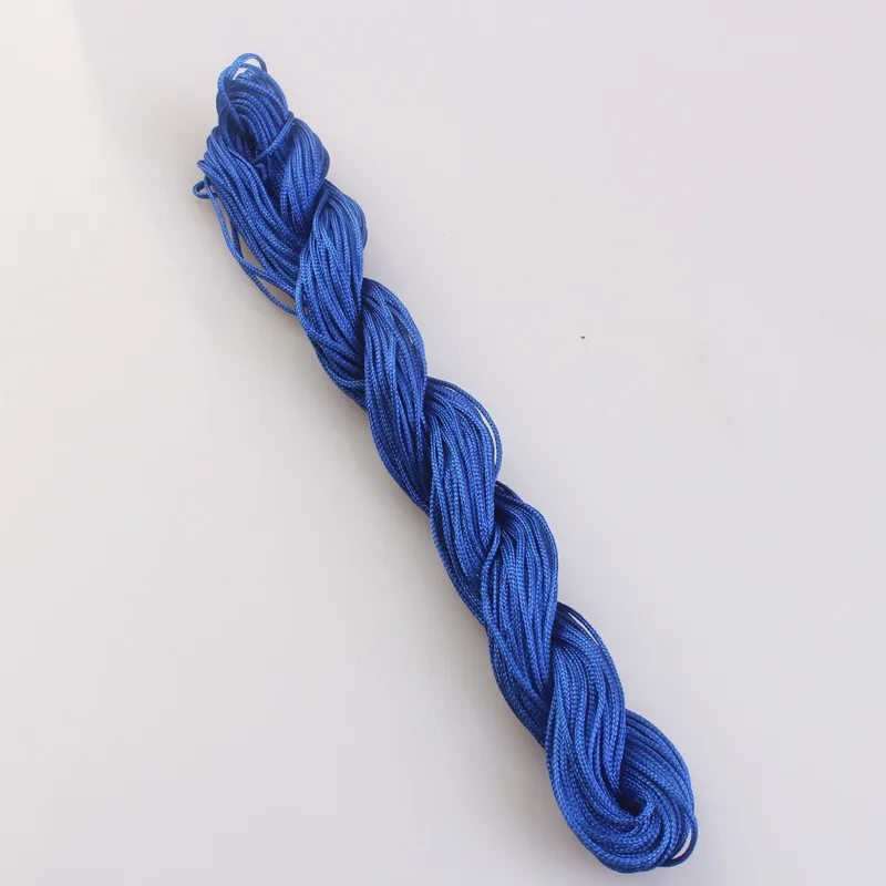 Royal blue 23 Цвета 1 мм китайские узлы нейлоновый шнур Шамбала Макраме шнур Бисероплетение для изготовления браслета - Цвет: Royal blue