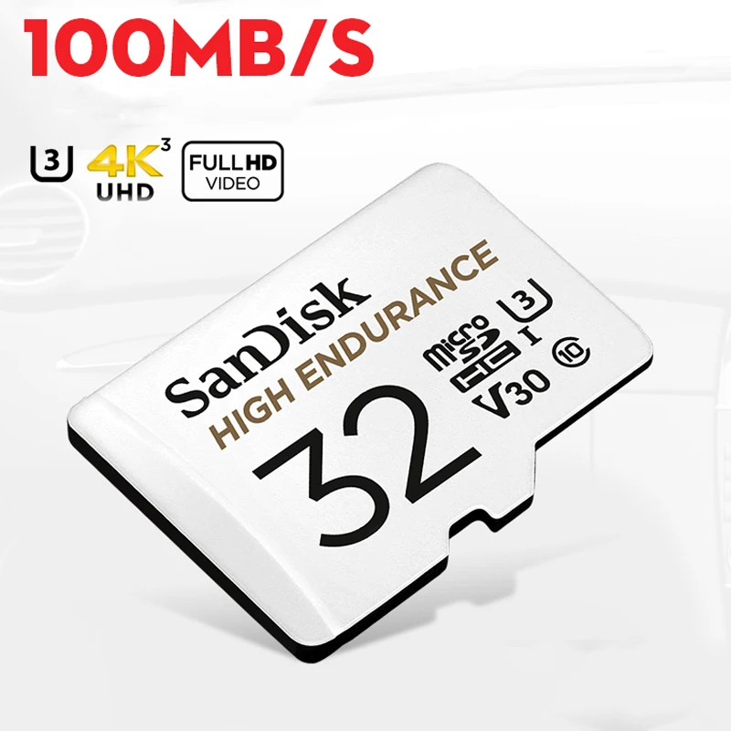 SanDisk 32GB TF memory card HIGH ENDURANCE MicroSD card for home monitoring Driving recorder Security monitoring Mobile phone