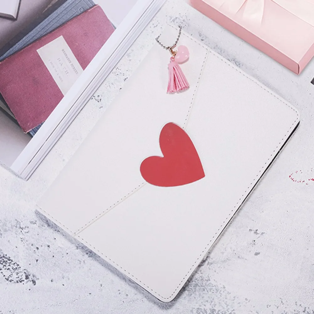 Для iPad 9 7 2018 и 2017/iPad Air 2/iPad случае сердце Стиль PU чехол Tablet кисточкой Дело