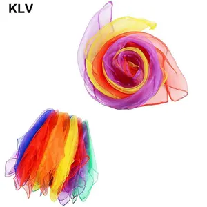 12 шт.компл. полотенце для танцев и жонглирования, конфетного цвета, полотенце для спортзала, практичный газовый шарф, шифон, 6 цветов