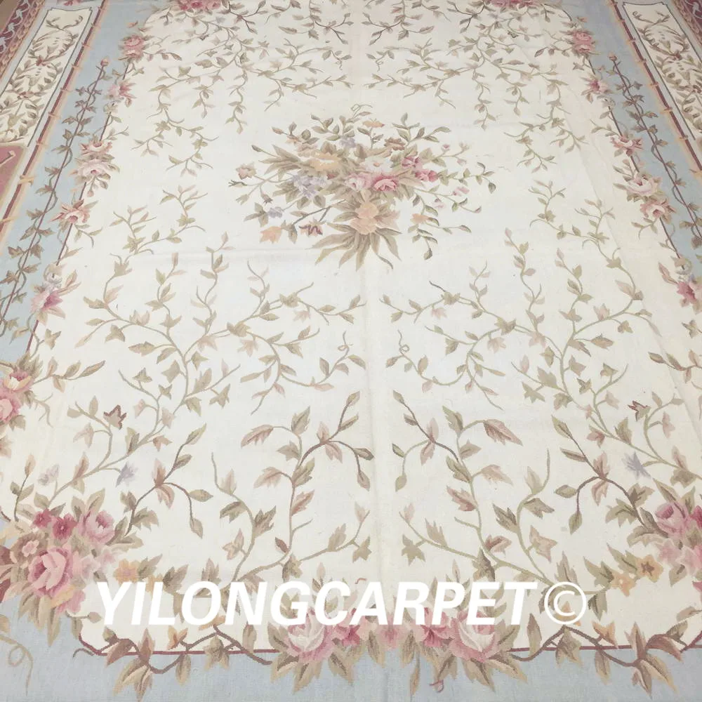 Yilong 10 'x 14' большой плоский плетеный ковер ручной работы из новозеландской