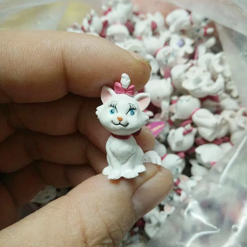10 шт. милый мини Зонт кошка Мэри ПВХ Фигурки игрушки маленький Модель Кукла