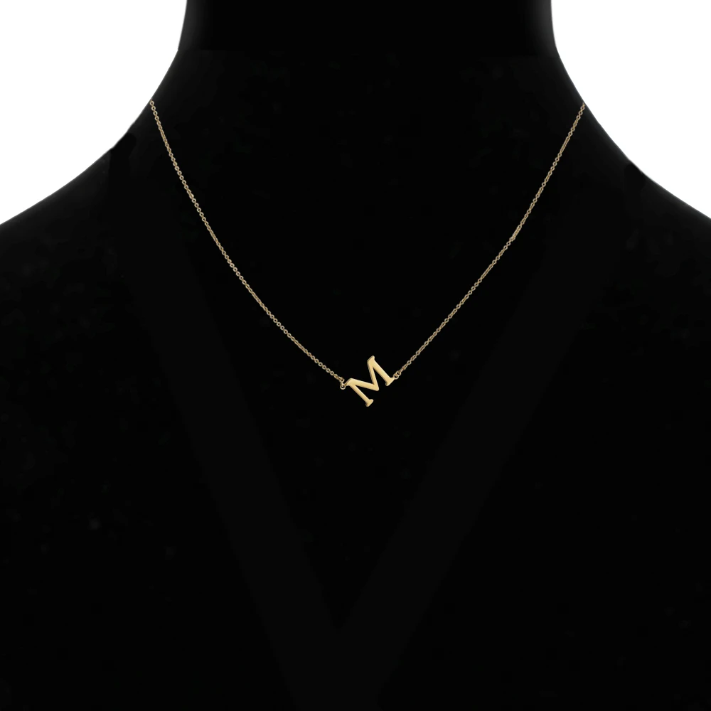 Varole New Arrival Gold Color Letter M Necklace Pendant for Women Silver Necklaces &amp Pendants Charms Jewelry Making suspensions |