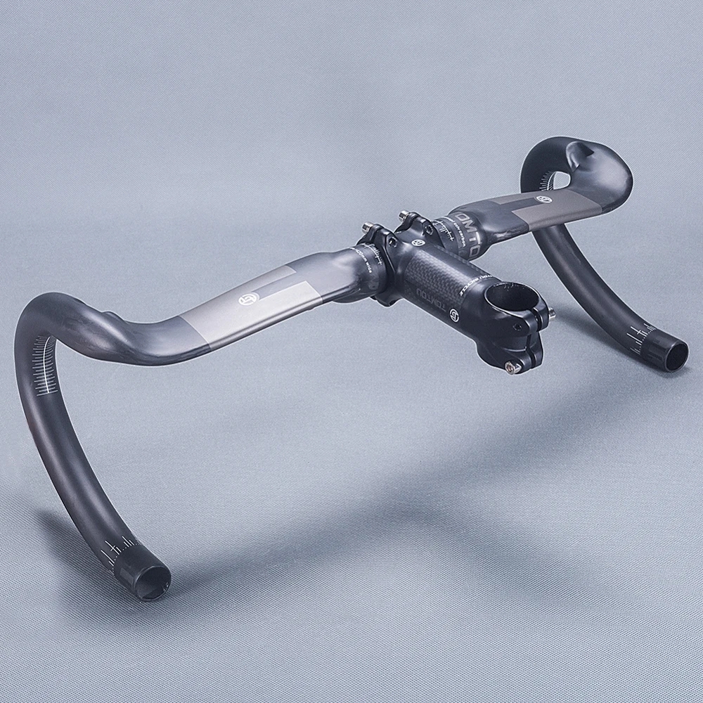 Tomtou сверхлегкий углеродного Волокно Велоспорт дорожный велосипед бар набор Руль