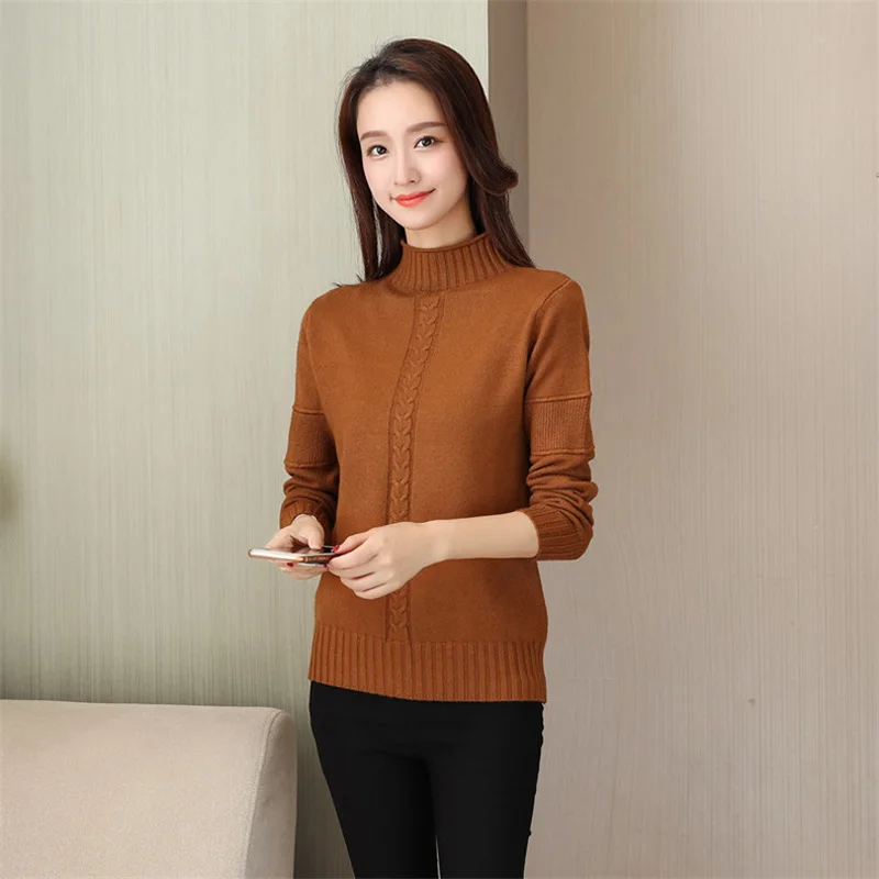 Thick Turtleneck Warm Pollovers Sweater Women 2018 Autumn Winter Long Sleeve Twist Knitted Sweaters Casual Befree Ladies Jumper | Женская