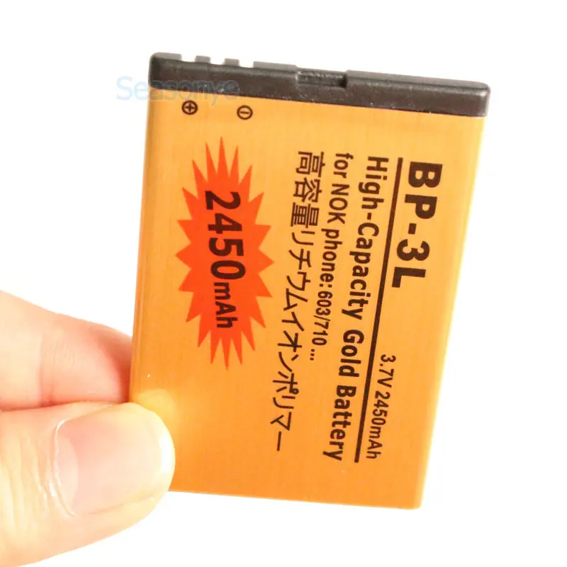 Seasonye 2x2450 мАч BP 3L Золотой сменный аккумулятор + универсальное зарядное устройство